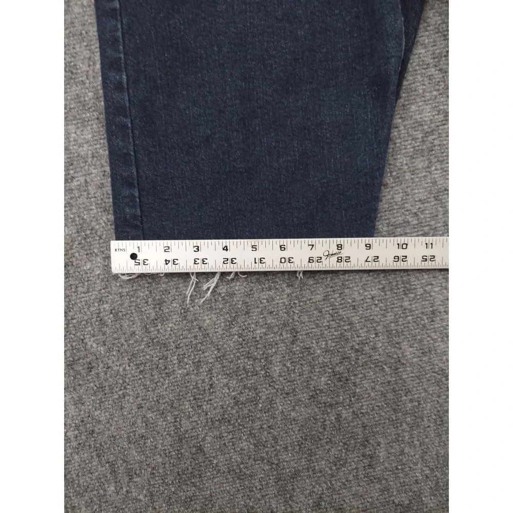 Levis 505 Denim Shorts Jorts Mens 34x9 Blue Bermuda Cut Off Fray Hem Dark tag 36
